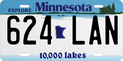MN license plate 624LAN