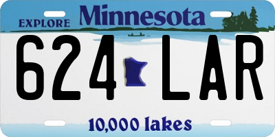 MN license plate 624LAR