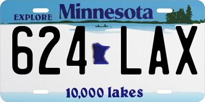 MN license plate 624LAX