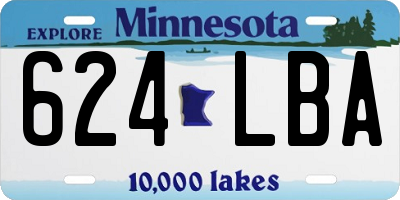 MN license plate 624LBA