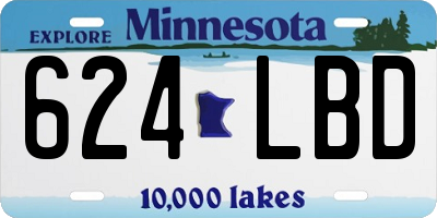 MN license plate 624LBD