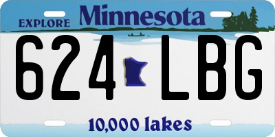 MN license plate 624LBG