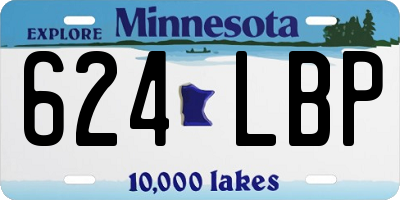 MN license plate 624LBP