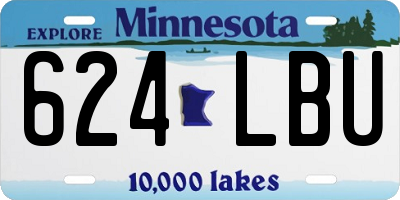 MN license plate 624LBU