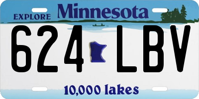 MN license plate 624LBV