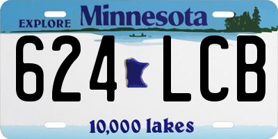 MN license plate 624LCB