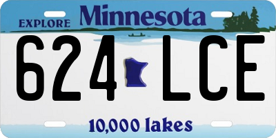 MN license plate 624LCE
