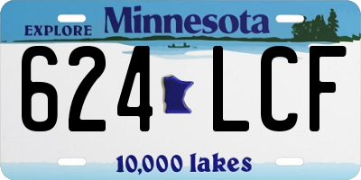 MN license plate 624LCF