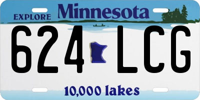 MN license plate 624LCG