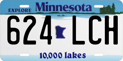 MN license plate 624LCH