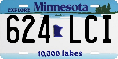MN license plate 624LCI