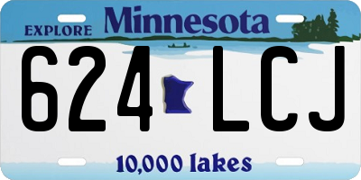 MN license plate 624LCJ