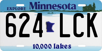 MN license plate 624LCK