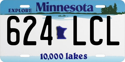 MN license plate 624LCL