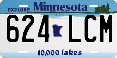 MN license plate 624LCM