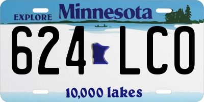 MN license plate 624LCO