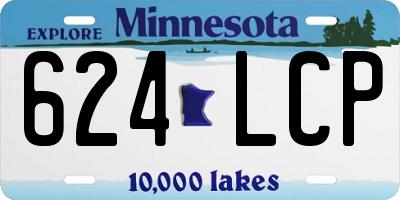 MN license plate 624LCP