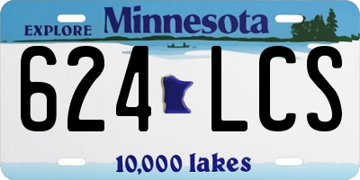 MN license plate 624LCS