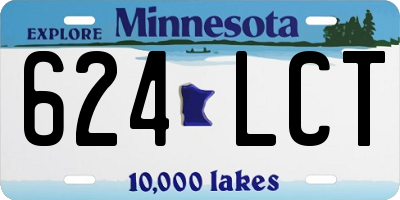 MN license plate 624LCT