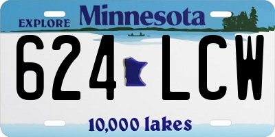 MN license plate 624LCW