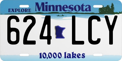MN license plate 624LCY