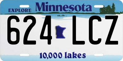 MN license plate 624LCZ