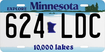 MN license plate 624LDC