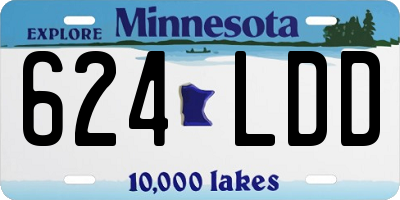 MN license plate 624LDD