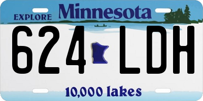 MN license plate 624LDH