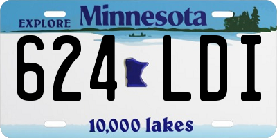 MN license plate 624LDI