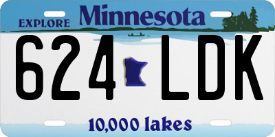 MN license plate 624LDK