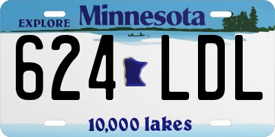 MN license plate 624LDL