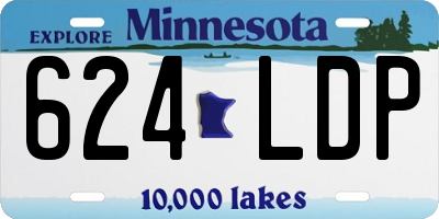 MN license plate 624LDP
