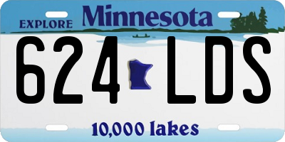 MN license plate 624LDS