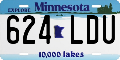 MN license plate 624LDU