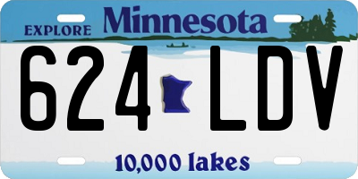 MN license plate 624LDV