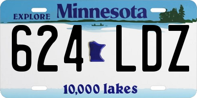 MN license plate 624LDZ