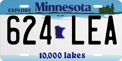 MN license plate 624LEA