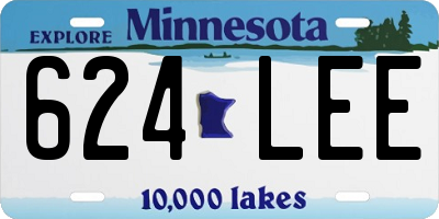 MN license plate 624LEE