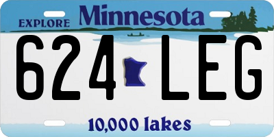 MN license plate 624LEG