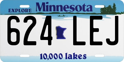 MN license plate 624LEJ