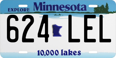 MN license plate 624LEL