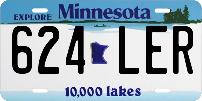 MN license plate 624LER