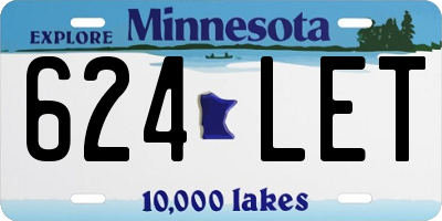 MN license plate 624LET