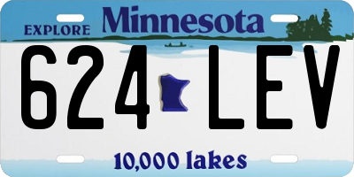 MN license plate 624LEV