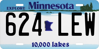 MN license plate 624LEW