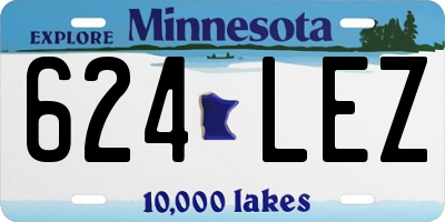 MN license plate 624LEZ