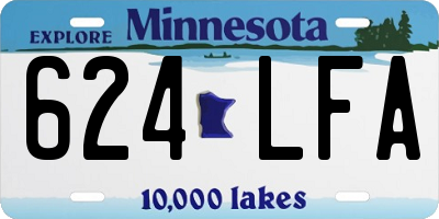 MN license plate 624LFA