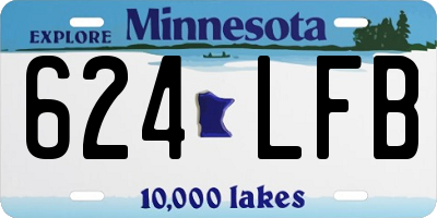 MN license plate 624LFB