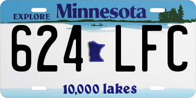 MN license plate 624LFC